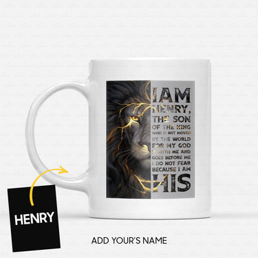 Custom Lion Mug - Personalized Son Of The King Gift For Dad - White Mug